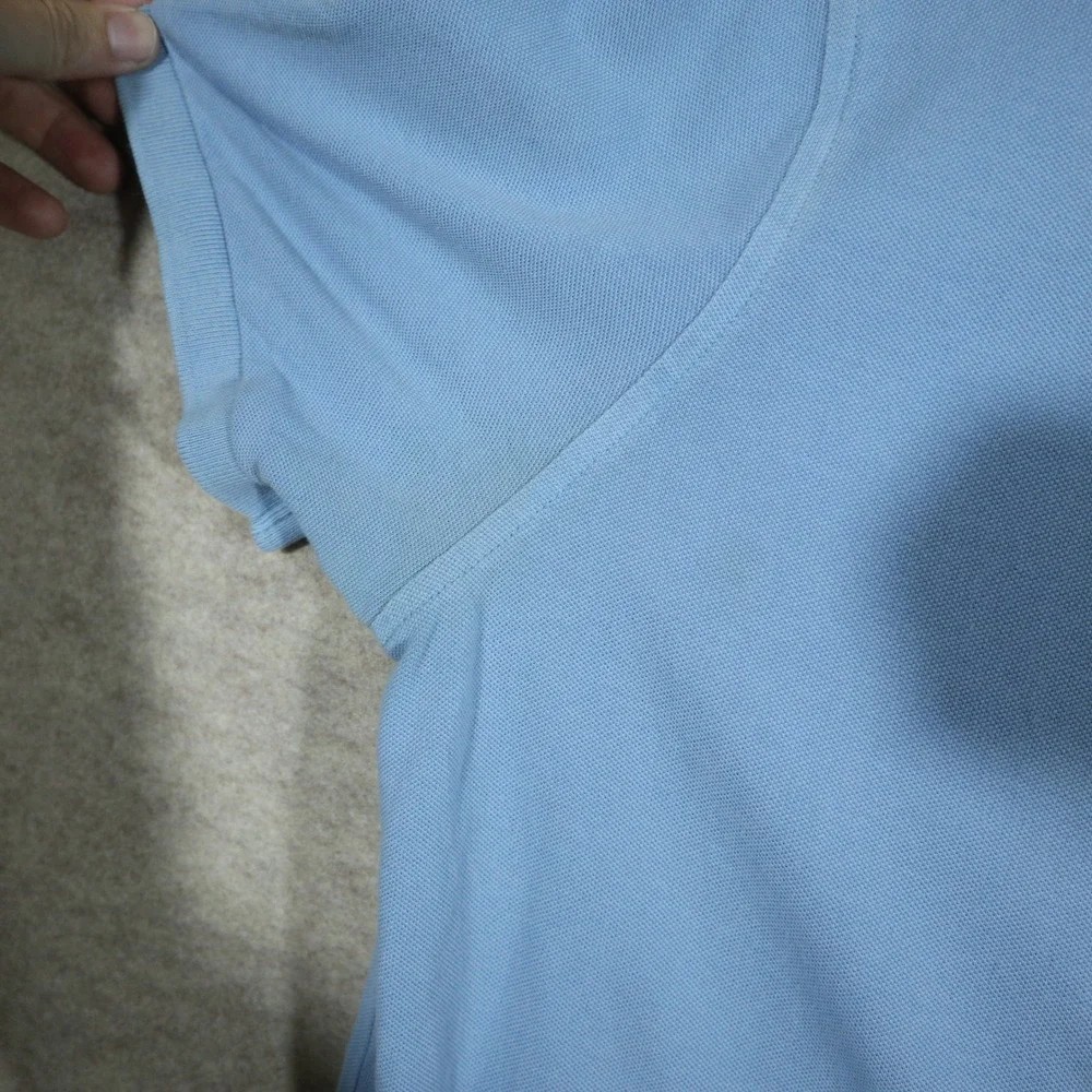 Polo Ralph Lauren Henley Shirt Mens Medium Blue Featherweight Mesh Short Sleeve